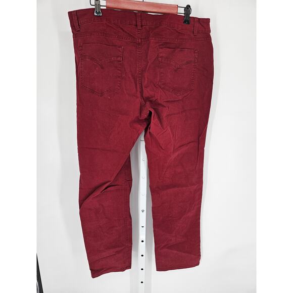 SONOMA life + style Women's Red Mid Rise Wide Straight Leg Pant Size 16 Reg - Picture 4 of 4